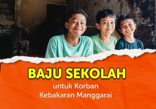 Baju Sekolah Untuk Korban Kebakaran Manggarai