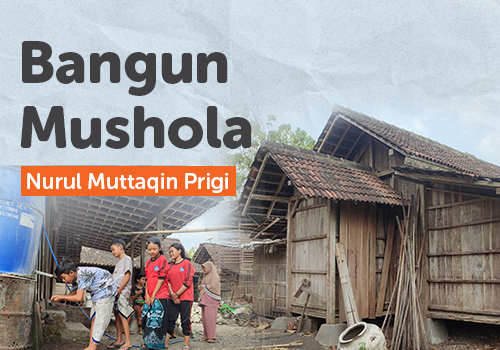 Bangun Mushola Nurul Muttaqin Prigi