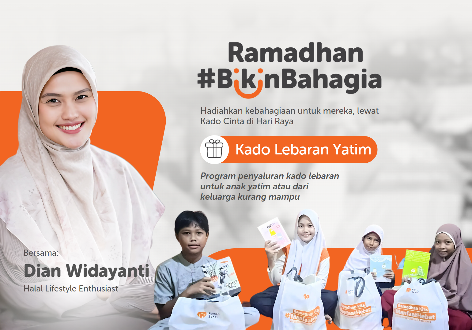 Kado Lebaran Yatim Bersama Dian Widayanti