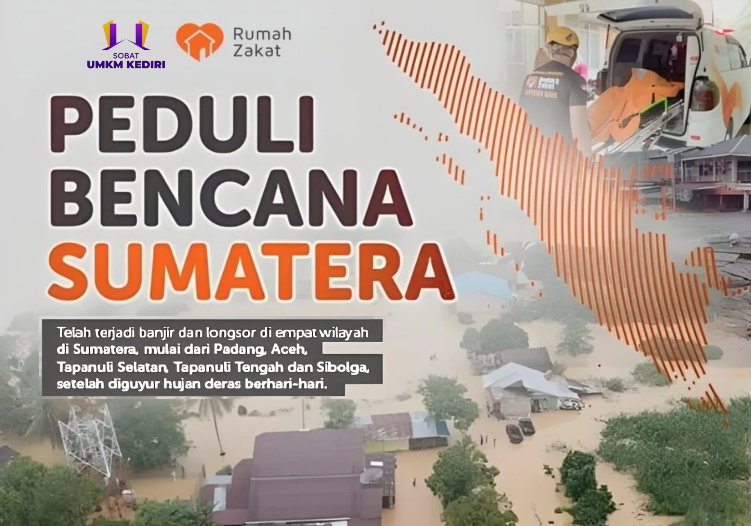 Peduli Bencana Sumatera bersama Sobat UMKM Kediri