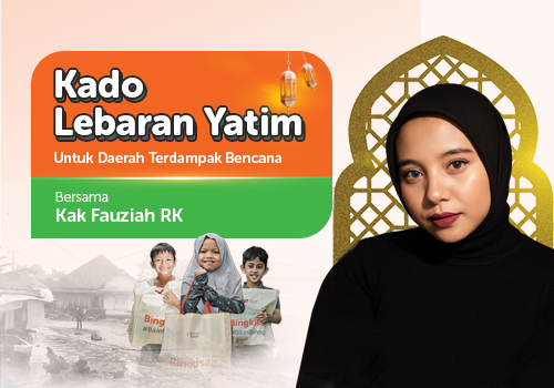 Kado Lebaran Yatim Bersama Kak Fauziah RK