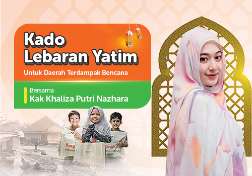 Kado Lebaran Yatim Bersama Kak Khaliza Putri Nazhara