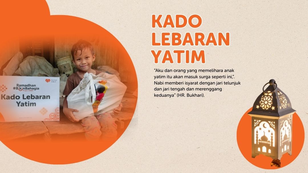 Kado Lebaran Yatim Hadirkan Bahagia