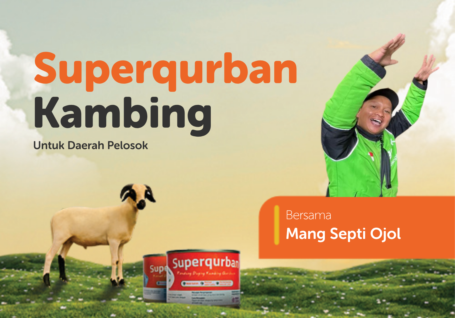 Superqurban Kambing Rendang Bersama Mang Septi Ojol