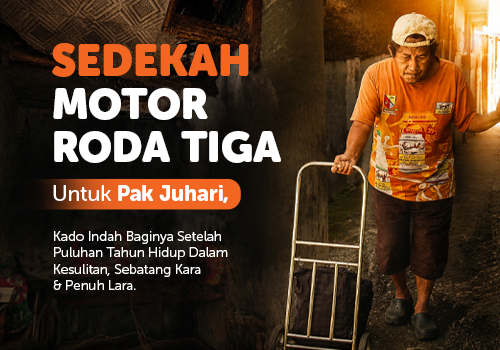 Sedekah Motor Roda Tiga Untuk Pak Juhari