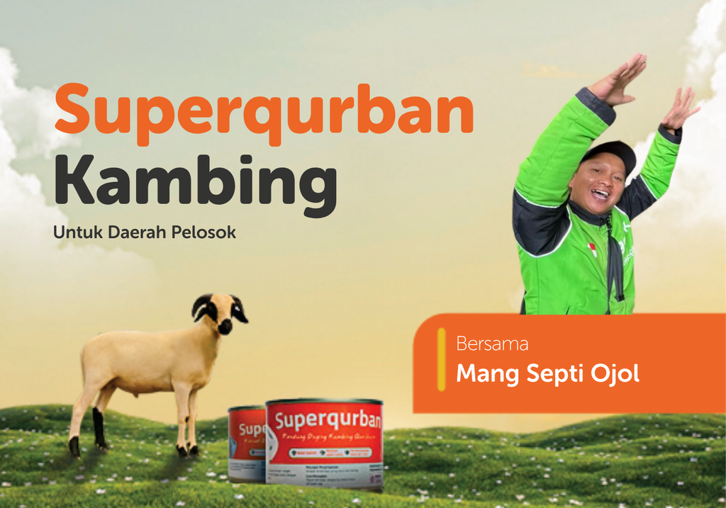 Superqurban Kambing Bersama Mang Septi Ojol